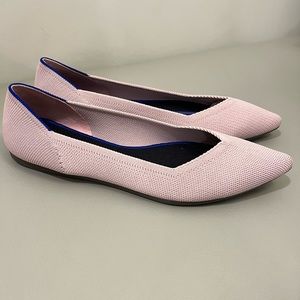 Rothy’s The Point  flats in blush size 9 NEW